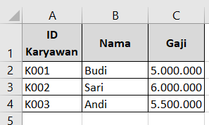 contoh kasus excel
